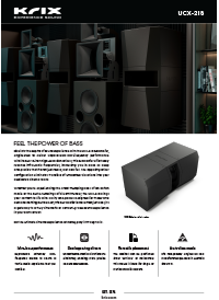 Krix UCX-218 dual 18-inch infrasonic subwoofer product brochure