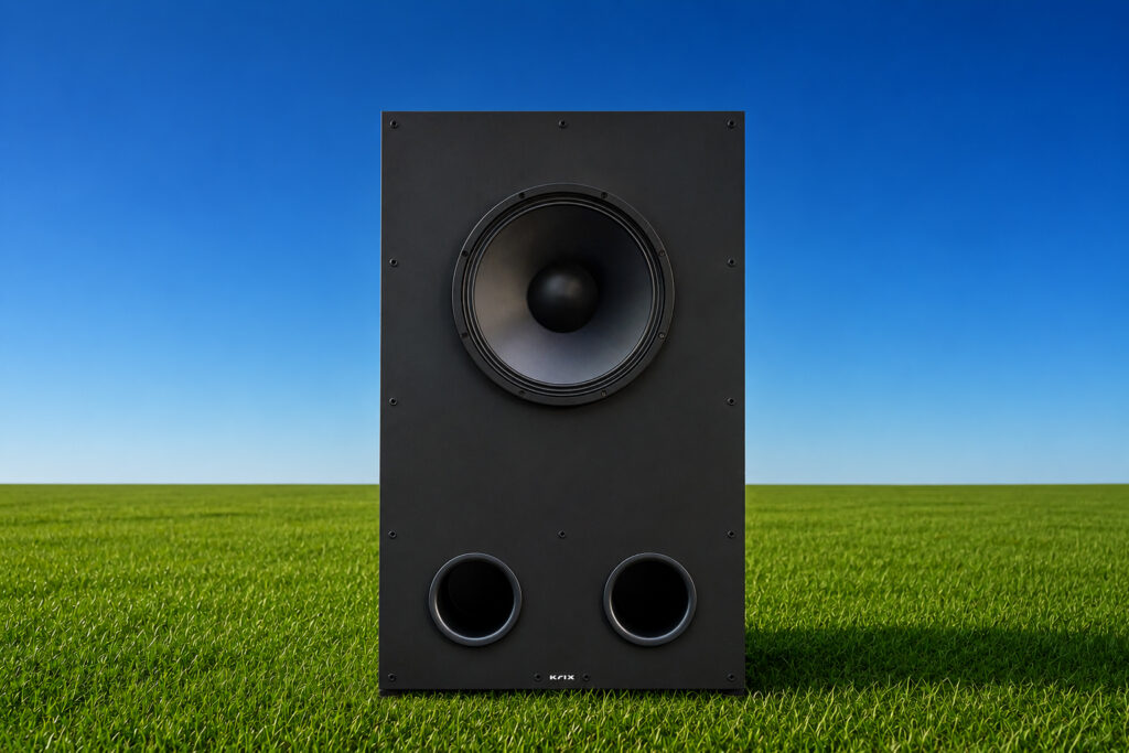 Krix Cyclonix 18 passive subwoofer against an infinite horizon